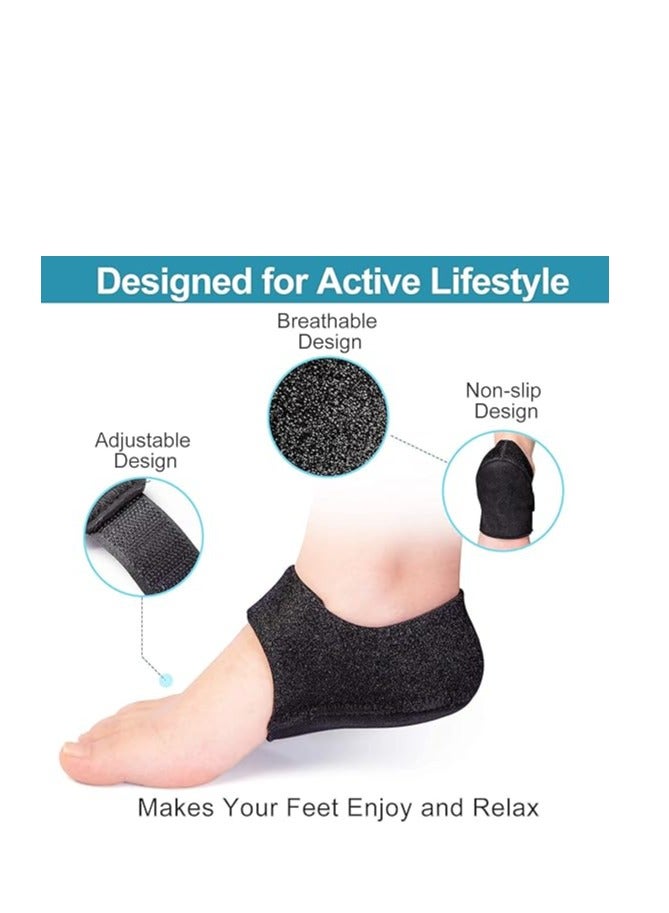 MJZ 1Pair Plantar Fasciitis Socks with Arch Support, Foot Care Compression Sleeve, Heel Protector Socks, Arch Support Insole Better Than Night Splint, Eases Swelling & Heel Spurs, Ankle Brace Support, Flat Feet Pain Relieve Sleeves Insoles Pads Black  - Image 4