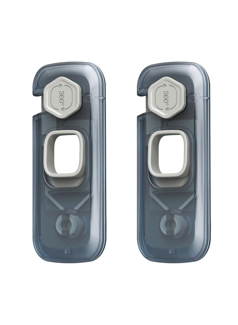 5 Pcs Child Proof Refrigerator Lock, Fridge, Cabinets, Freezer Door Lock Apply to Max 1(25mm) Sealing Strip for Toddlers and Kids, No Tools Need or Drill - Image 2