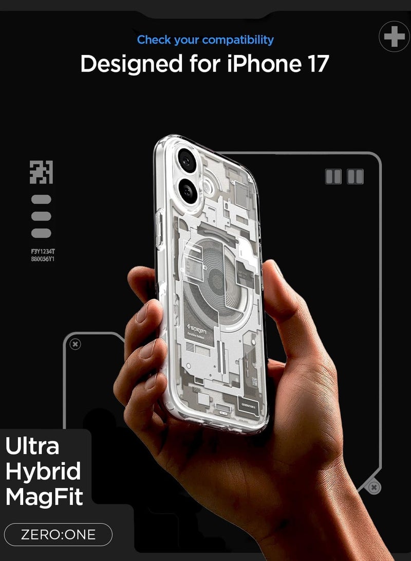 Spigen Ultra Hybrid MagFit iPhone 17 Case Cover with MagSafe (2025) - Zero One Natural Titanium - Image 2