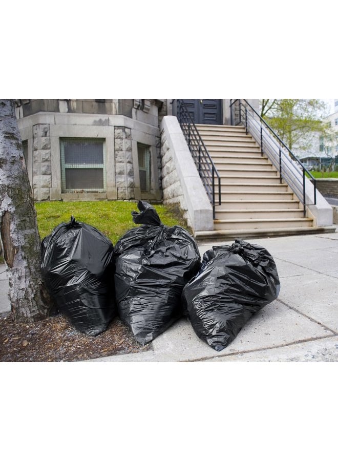 tasker 44-45 Gallon Trash Bags, (Value 100 Bags w/Ties) Extra Large Trash Bags 45 Gallon - 44 Gallon - 39 Gallon - 40 Gallon - 42 Gallon - Large Black Garbage Bags Heavy Duty - Image 2