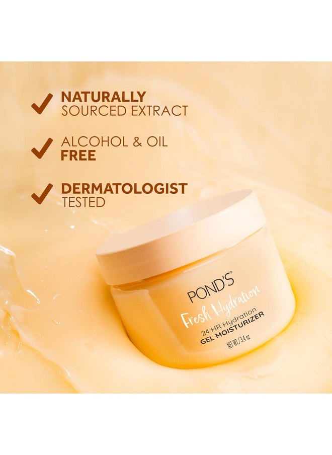 Pond's POND'S Orange Extract & Vitamin C Gel Face Moisturizer For Renewed and Luminous Skin, 3.4 oz  - Image 3