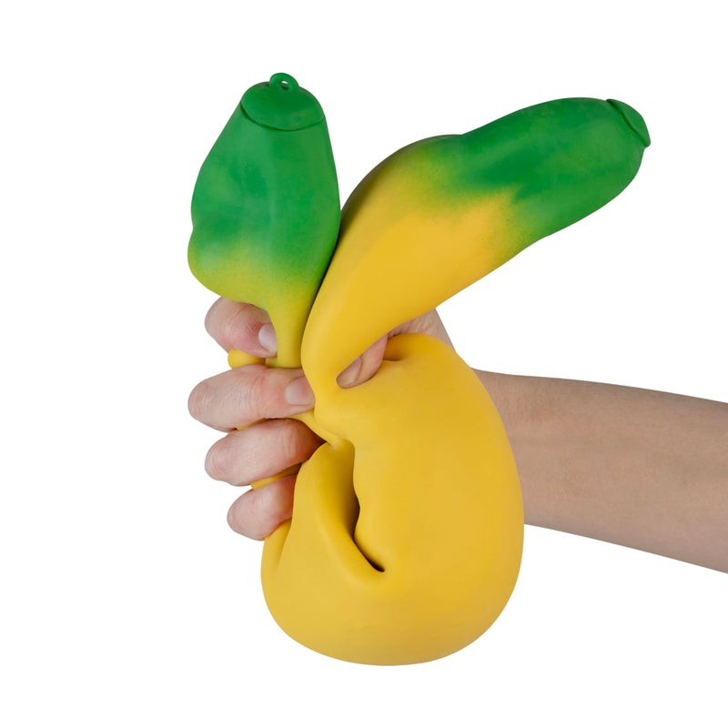The Orb Factory ORB Easy Sqweezy Giant Stretchy Banana - Stretches Up to 6 Feet Long - Huge Jumbo Sized Squishy Fruit Toy, Perfect to Squeeze for Stress Relief - Fun Sensory / Fidget Novelty Toy for Kids and Adults - Image 3