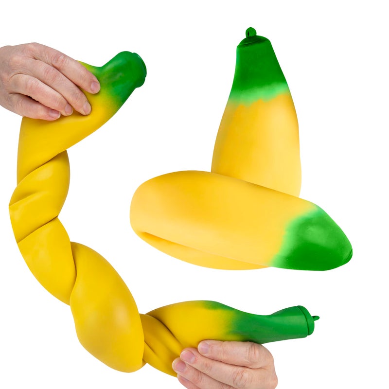 The Orb Factory ORB Easy Sqweezy Giant Stretchy Banana - Stretches Up to 6 Feet Long - Huge Jumbo Sized Squishy Fruit Toy, Perfect to Squeeze for Stress Relief - Fun Sensory / Fidget Novelty Toy for Kids and Adults - Image 4