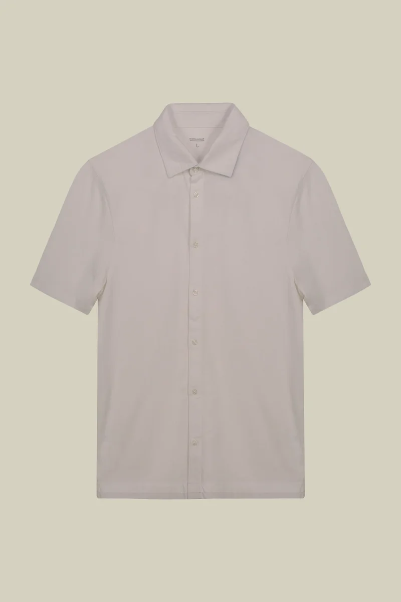 Doppelganger Men's short-sleeved polo shirt in 100% cotton jersey - White