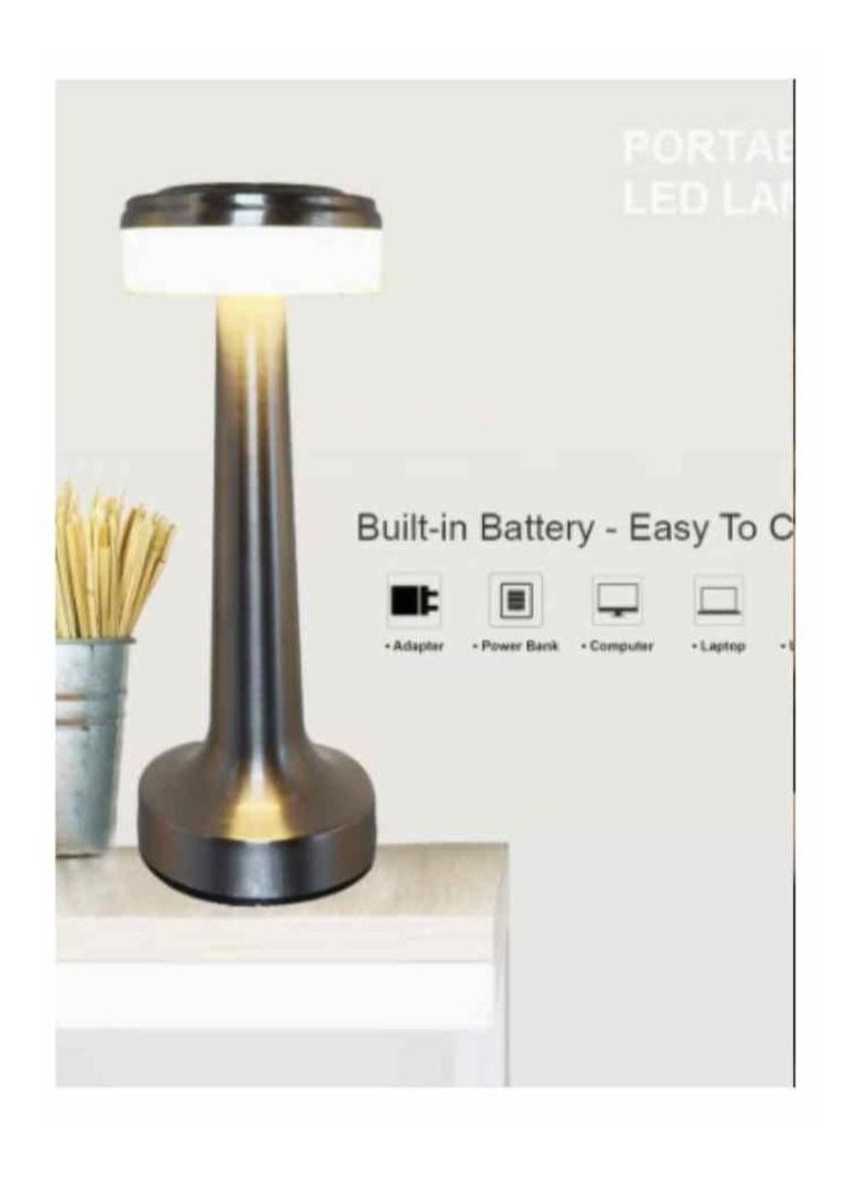 Generic - Table Lamps LED Table Lamp Cordless Rechargeable Battery LED Table Lamp for Hotel/restaurant/Home/Reading，Retro Western Restaurant Cafe Outdoor Desk Lamp Desk Lamps - Image 1