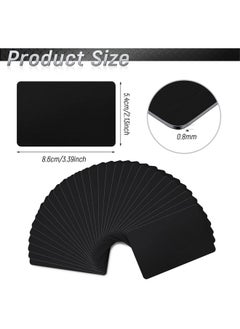 Patelai Blank Metal Business Cards Thickness 0.8 Mm Metal Cards Laser Engraving Cards For House Office Customer Diy Gift Plate Cards 86 X 54 Mm Black(50 Pcs)  - Image 2