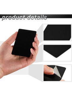 Patelai Blank Metal Business Cards Thickness 0.8 Mm Metal Cards Laser Engraving Cards For House Office Customer Diy Gift Plate Cards 86 X 54 Mm Black(50 Pcs)  - Image 4