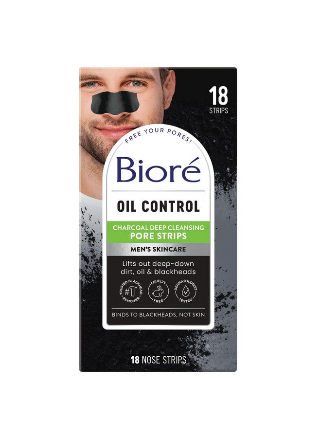بيوريه شرائط إزالة الرؤوس السوداء من بيوري للرجال، شرائط تنظيف عميق للأنف بالفحم لإزالة الرؤوس السوداء على البشرة الدهنية، بالفحم الطبيعي، 18 قطعة - Image 1