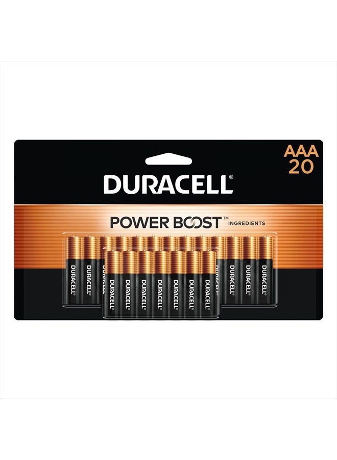 Duracell بطاريات دوراسيل كوبر توب AAA مع مكونات تعزيز الطاقة، عبوة 20 عدداً بطارية AAA مع طاقة طويلة الأمد، بطارية قلوية AAA للأجهزة المنزلية والمكتبية - Image 1
