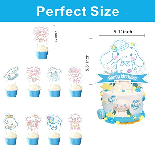 ARHAVI 25 Pcs Cinnamoroll Cake Topper and Cupcake Toppers Set, Cinnamoroll Birthday Party Supplies for Kawaii Themed Cake Decorations - Image 4