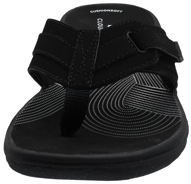 Clarks Women's Brinkley Jazz Flip-Flop, Black/Black, 7 - Image 1
