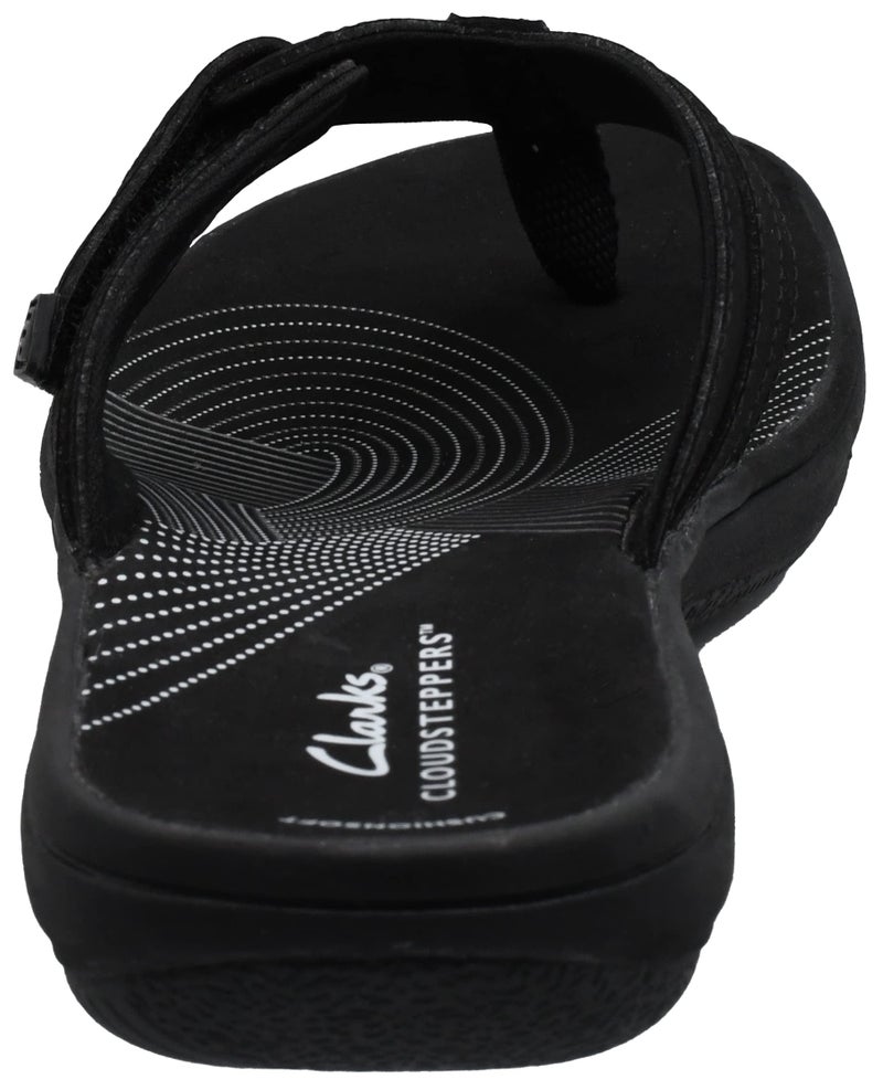 Clarks Women's Brinkley Jazz Flip-Flop, Black/Black, 7 - Image 2