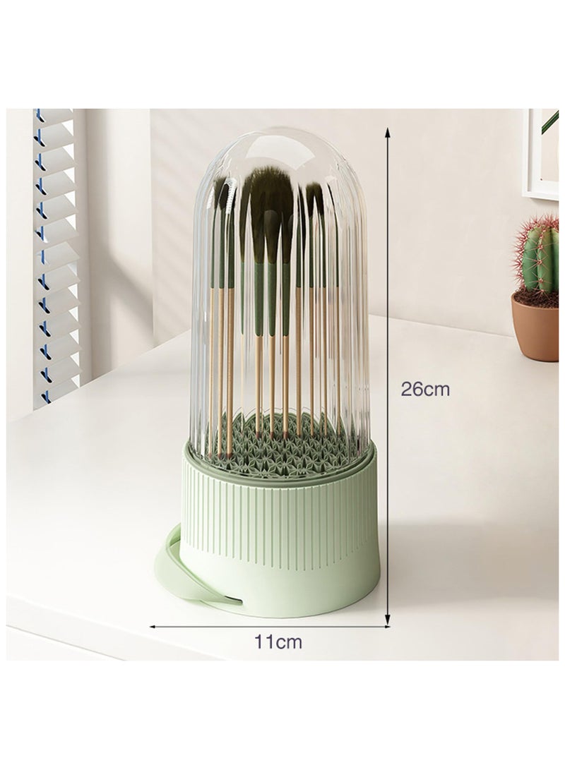 SYOSI Makeup Brush Cleaner and Storage, 3 in 1 Silicone Makeup Brush Cleaning Tool Organizer, with Cleaner Bowl and Brush Drying Holder, for Makeup Brushes, Sponges, Powder Puffs for Storage & Air Dry - Image 5