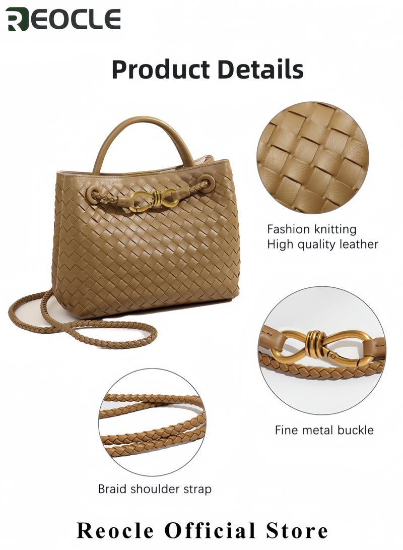 ريوكل حقائب هوبو للنساء حقيبة توت محبوكة حقيبة كتف محبوكة حقائب محبوكة عصرية حقيبة كروس بودي بمقبض كتف قابل للتعديل - Image 4