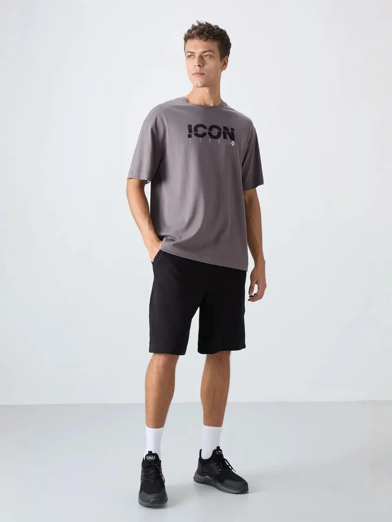 TOMMYLIFE TOMMY Oversized Logo Print Crew Neck T-Shirt