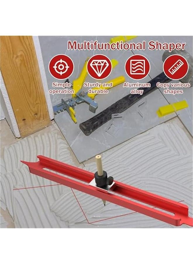 Generic Upgrade your woodworking with this precise contour scribe tool for accurate profile scribing. Crafted from durable aluminum alloy, this adjustable pencil holder allows for precise measurements on ti  - Image 2