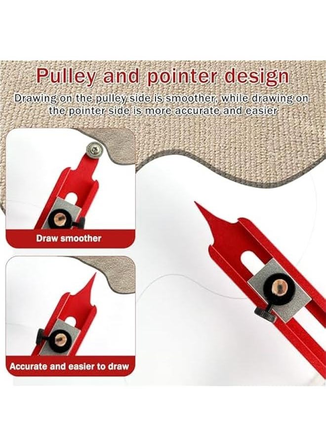 Generic Upgrade your woodworking with this precise contour scribe tool for accurate profile scribing. Crafted from durable aluminum alloy, this adjustable pencil holder allows for precise measurements on ti  - Image 3