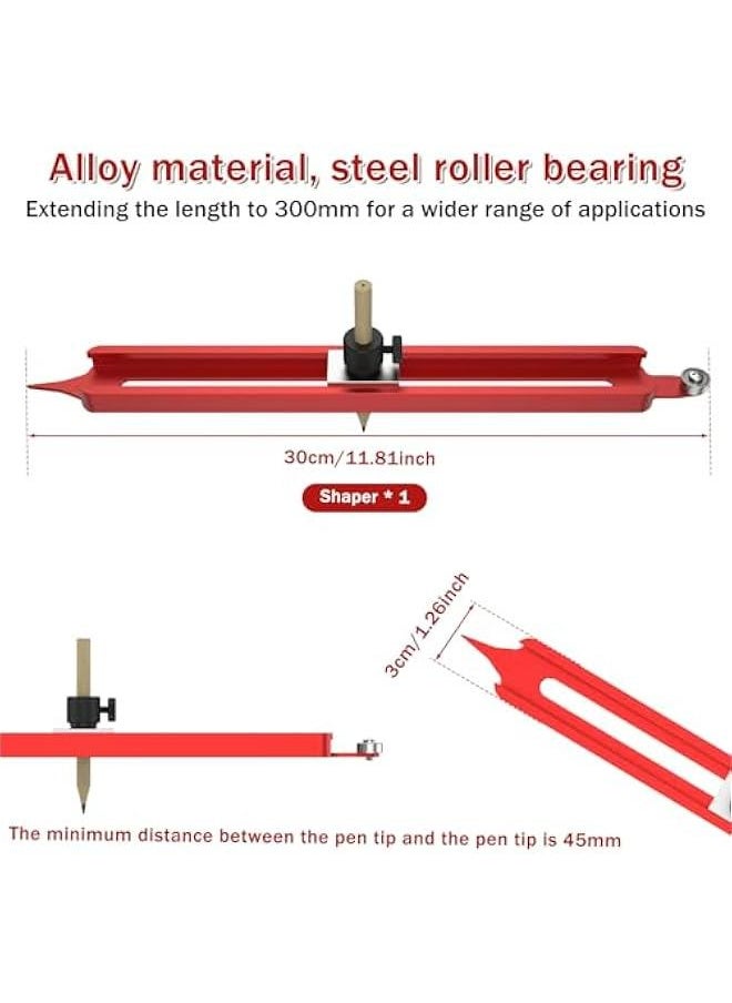 Generic Upgrade your woodworking with this precise contour scribe tool for accurate profile scribing. Crafted from durable aluminum alloy, this adjustable pencil holder allows for precise measurements on ti  - Image 5