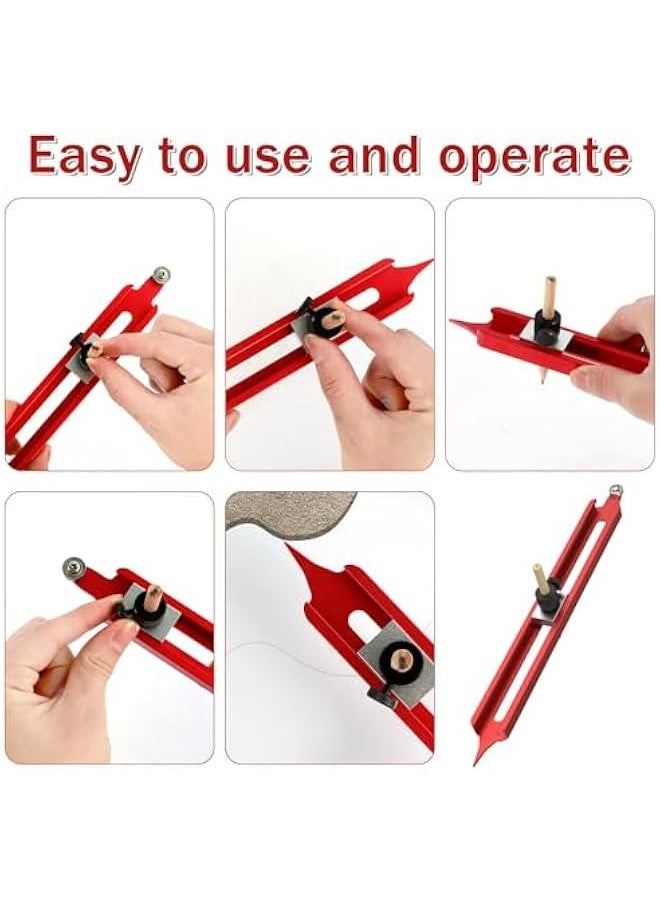 Upgrade your woodworking with this precise contour scribe tool for accurate profile scribing. Crafted from durable aluminum alloy, this adjustable pencil holder allows for precise measurements on ti