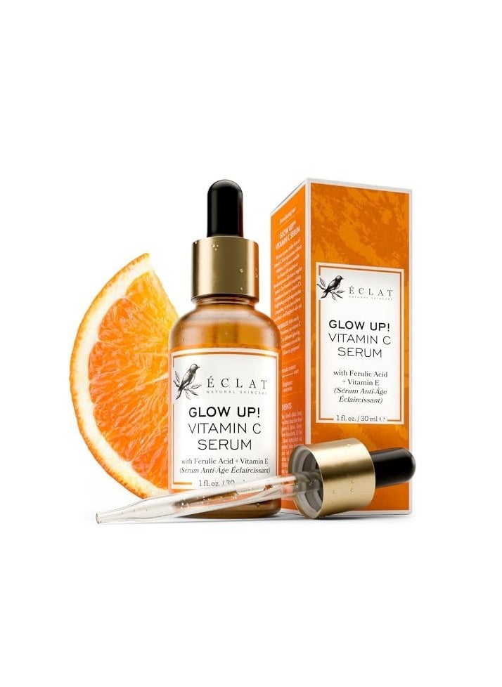 Eclat Skincare Vitamin C Face Serum - Dark Spot Remover Facial Serum, Vit C Serum with Hyaluronic Acid, Ferulic Acid, & Vit E - Anti Aging and Skin Brightening Serum, Pure Vitamin C Serum Skin Care  - Image 1