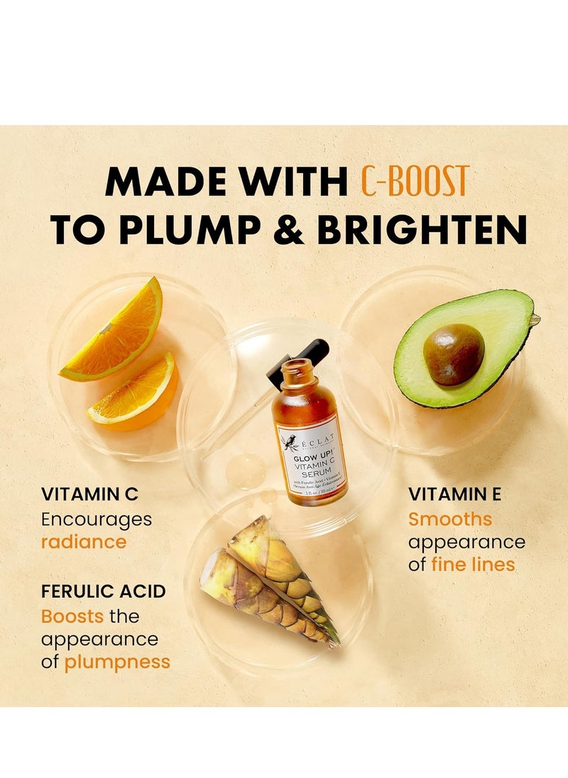 Eclat Skincare Vitamin C Face Serum - Dark Spot Remover Facial Serum, Vit C Serum with Hyaluronic Acid, Ferulic Acid, & Vit E - Anti Aging and Skin Brightening Serum, Pure Vitamin C Serum Skin Care  - Image 3