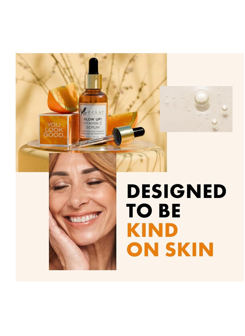 Eclat Skincare Vitamin C Face Serum - Dark Spot Remover Facial Serum, Vit C Serum with Hyaluronic Acid, Ferulic Acid, & Vit E - Anti Aging and Skin Brightening Serum, Pure Vitamin C Serum Skin Care  - Image 4