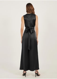 Styli Satin Sleeveless Wide Leg Jumpsuit  - Image 4