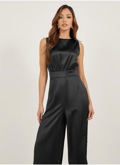 Styli Satin Sleeveless Wide Leg Jumpsuit  - Image 2