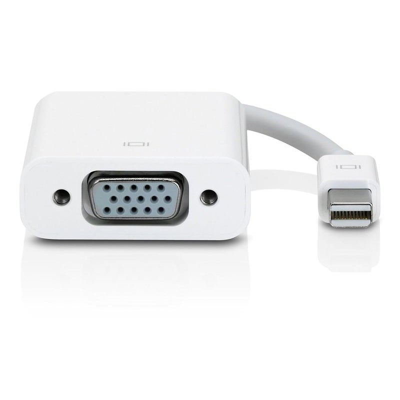 PremiumAV محول Mini DisplayPort إلى VGA - متوافق مع Thunderbolt محول Mini DP إلى VGA أنثوي لجهاز MacBook و iMac و Surface و Laptop و Projector و Monitor و HDTV - أبيض - Image 1