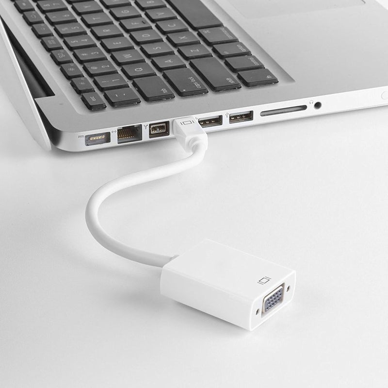 PremiumAV محول Mini DisplayPort إلى VGA - متوافق مع Thunderbolt محول Mini DP إلى VGA أنثوي لجهاز MacBook و iMac و Surface و Laptop و Projector و Monitor و HDTV - أبيض - Image 5