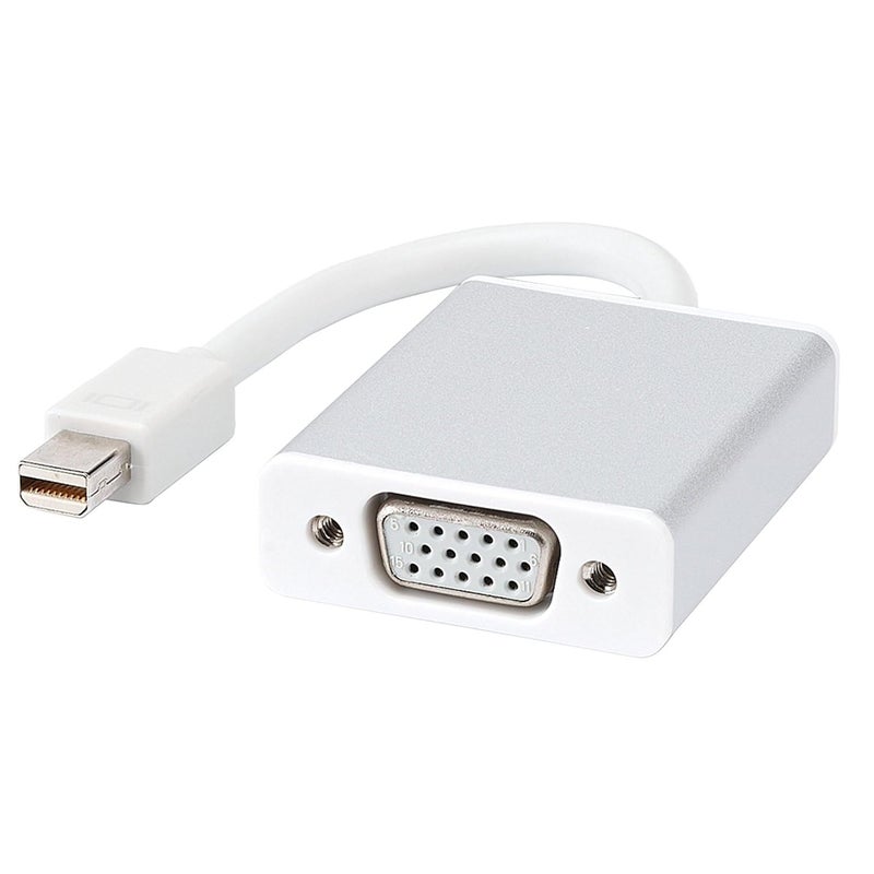 PremiumAV محول Mini DisplayPort إلى VGA - متوافق مع Thunderbolt محول Mini DP إلى VGA أنثوي لجهاز MacBook و iMac و Surface و Laptop و Projector و Monitor و HDTV - أبيض - Image 2