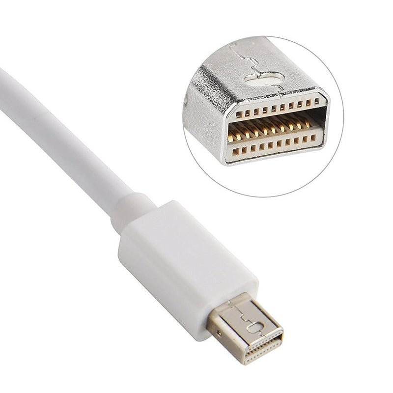 PremiumAV محول Mini DisplayPort إلى VGA - متوافق مع Thunderbolt محول Mini DP إلى VGA أنثوي لجهاز MacBook و iMac و Surface و Laptop و Projector و Monitor و HDTV - أبيض - Image 4