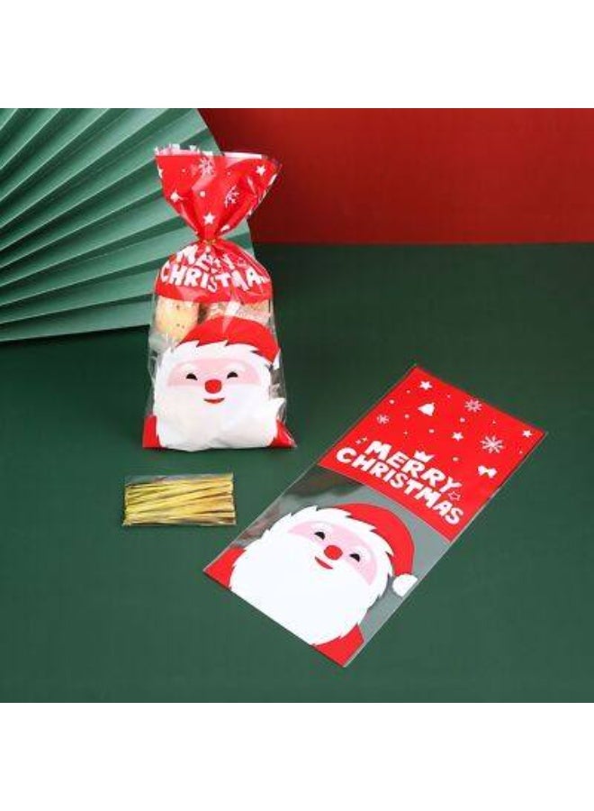 20 -piece Christmas candy gift bags, plastic gift bags, Christmas candy bags with drawstring, packaging bag, Christmas decoration bag - Image 3