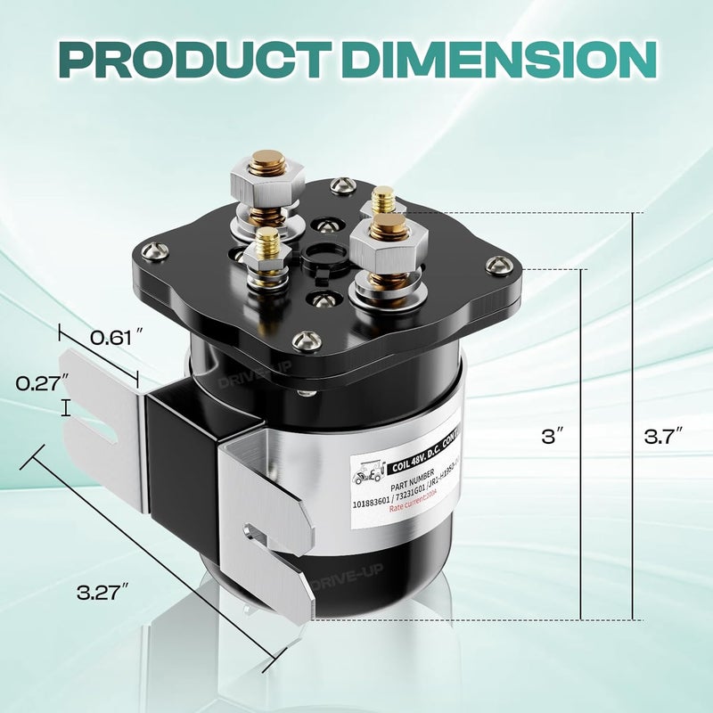 Drive-up 48 Volt 4 Terminal Solenoid for Club Car 101883601, EZGO 73231G01, Yamaha JR1-H1950-00 - Image 5