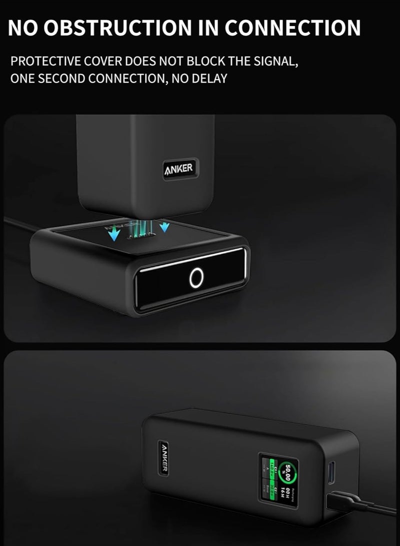 Case for Anker Prime Power Bank 27650mAh 250W,Soft Skin Silicone Case Cove，Full Protective Case for Anker Prime Power Bank 250W-Black  - Image 4