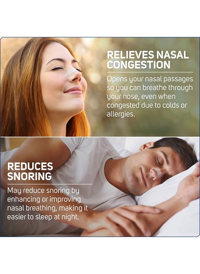 Clear Passage - Nasal Strips Extra Strength, Tan, 50 Count | Works Instantly to Improve Sleep, Reduce Snoring, & Relieve Nasal Congestion Due to Colds & Allergies - Image 1