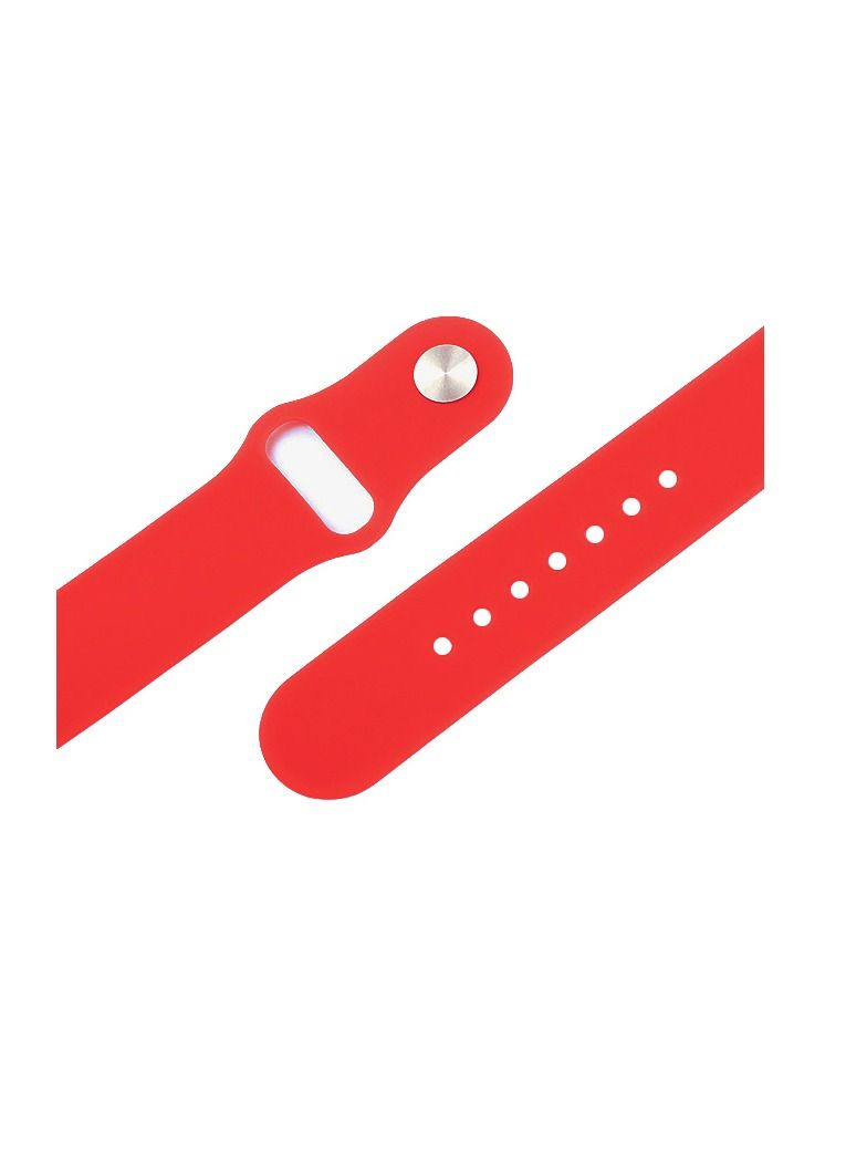 سوار رياضي بديل من السيليكون لساعة Apple Watch Series SE - 42 / 44mm - أحمر - Image 1