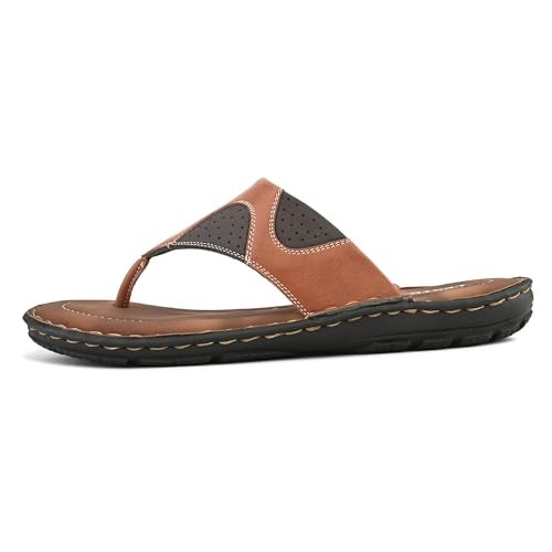 Centrino Sandal for Men | Grip Insole for Stability | slippers for man | Modern Look with Straps | Soft & Comfortable Men's Sandal | Bounce Back Anti-Skid Water Resistant Comfortable Footwear 9262-3_TAN_9 UK - Image 5