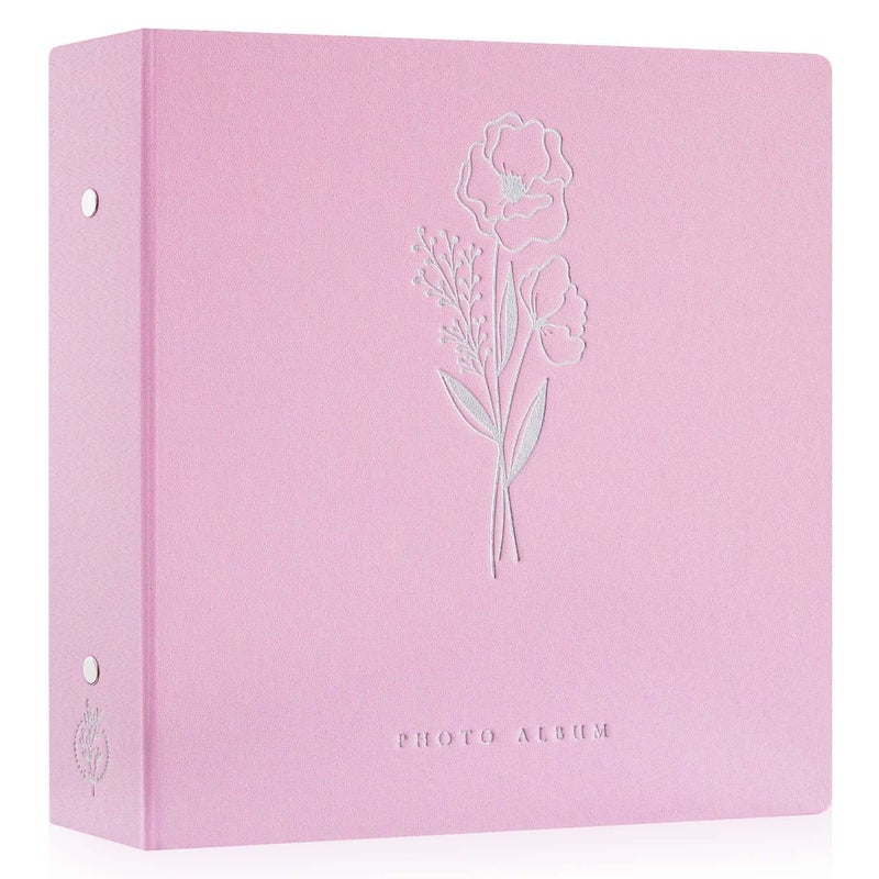 Lanpn Photo Album 4x6 600 Pockets Photos, Linen Cover Large Picture Albums Holds 600 Horizontal and Vertical Photos Pink - Image 1