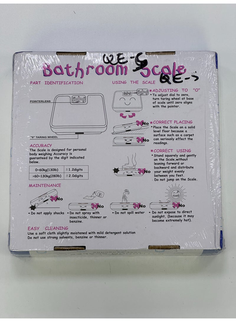 Generic Mechanical Bathroom Scale - Analog Body Weight Measuring Machine with 130 Kg Capacity (Model: QE-5) - Image 4