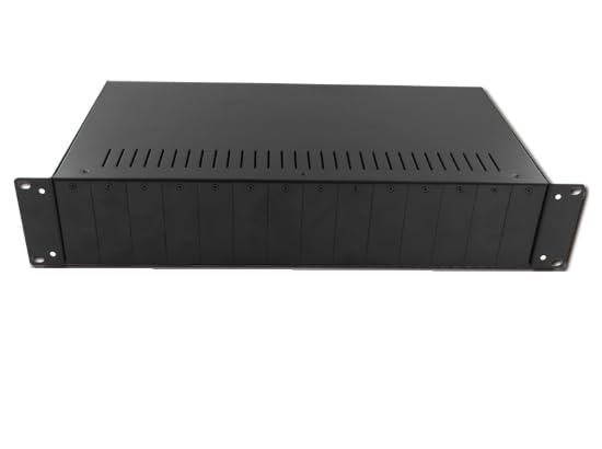 Hanutech 2U 14 Slots 19 inch Rack Mount Chassis, Double Power Supply Fiber Optical Media Converter Chassis, Media Converter Rack Mount - Image 2