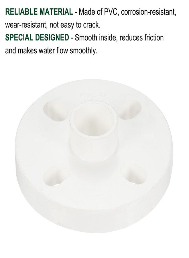 YOKIVE 2 Pcs PVC Pipe Fitting, Flange Socket Coupling Connector Pipe Connection, Great for Bathroom, Kitchen, Sink (White, 25-mm/1") - Image 4