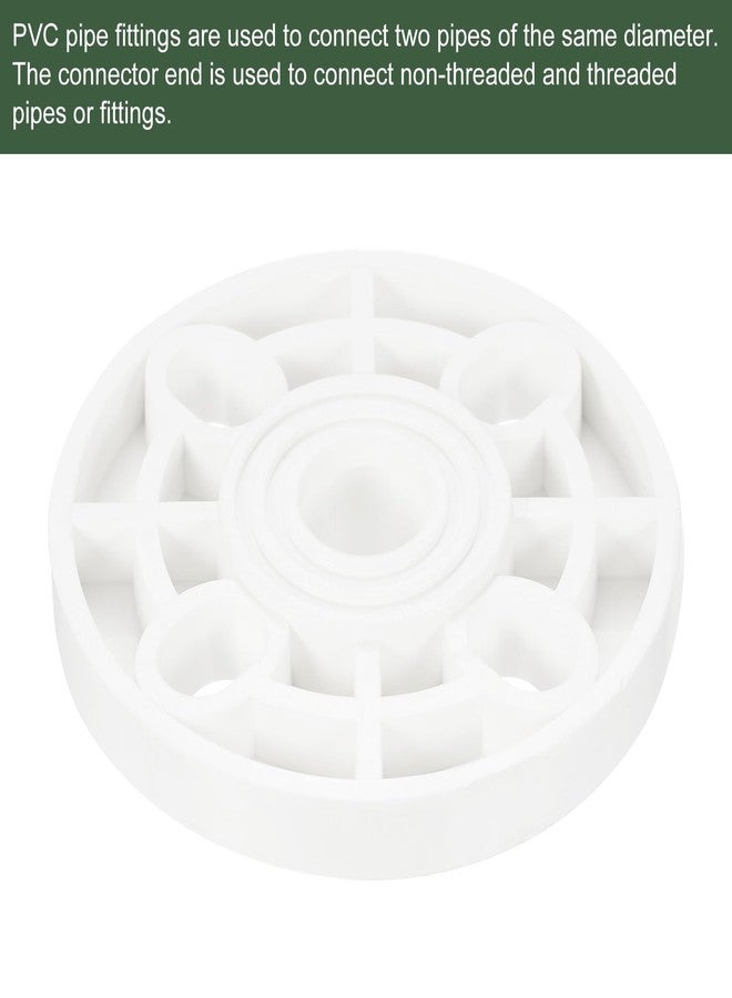 YOKIVE 2 Pcs PVC Pipe Fitting, Flange Socket Coupling Connector Pipe Connection, Great for Bathroom, Kitchen, Sink (White, 25-mm/1") - Image 3