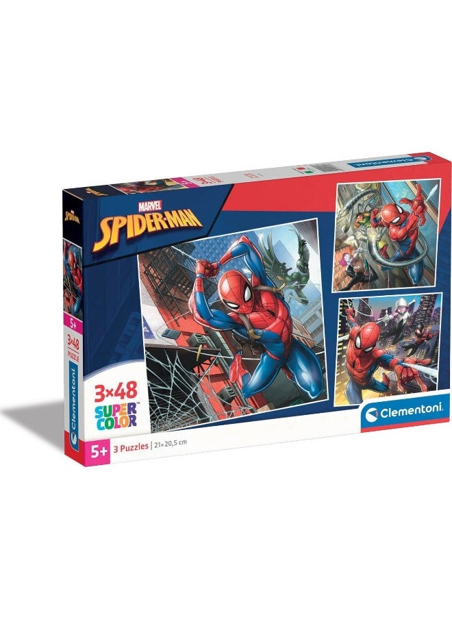 Clementoni Clementoni Marvel Spiderman Super Color Jigsaw Puzzle Set (3 x 48 Pieces)  - Image 2