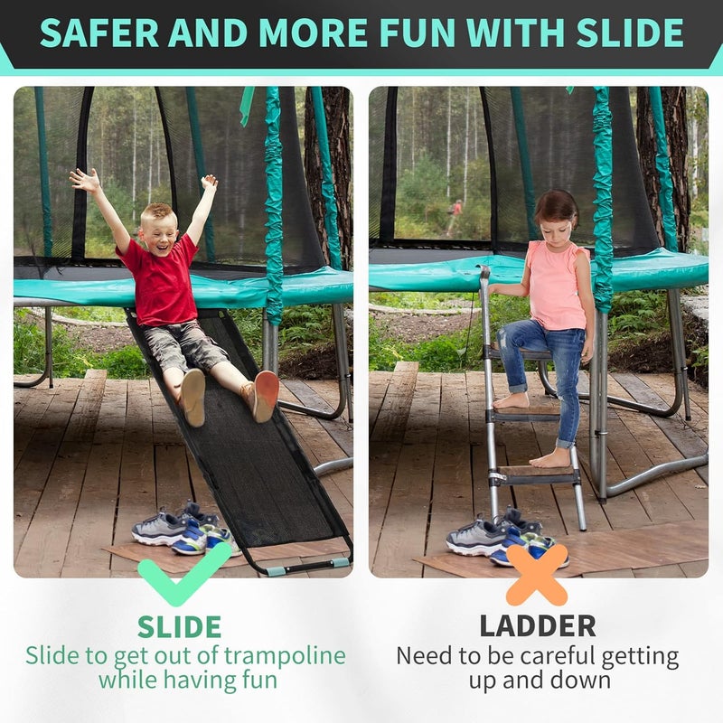 TANOSHII® Trampoline Slide Ladder with Handles - Universal Fit, Strong Tear Resistant Fabric, 20"x60" - Image 3