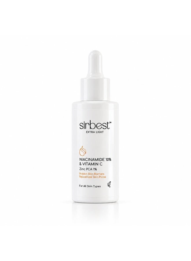 Sirbest Niacinamide Serum B3 10% + Vitamin C & Zinc PCA  30 ml - Image 1