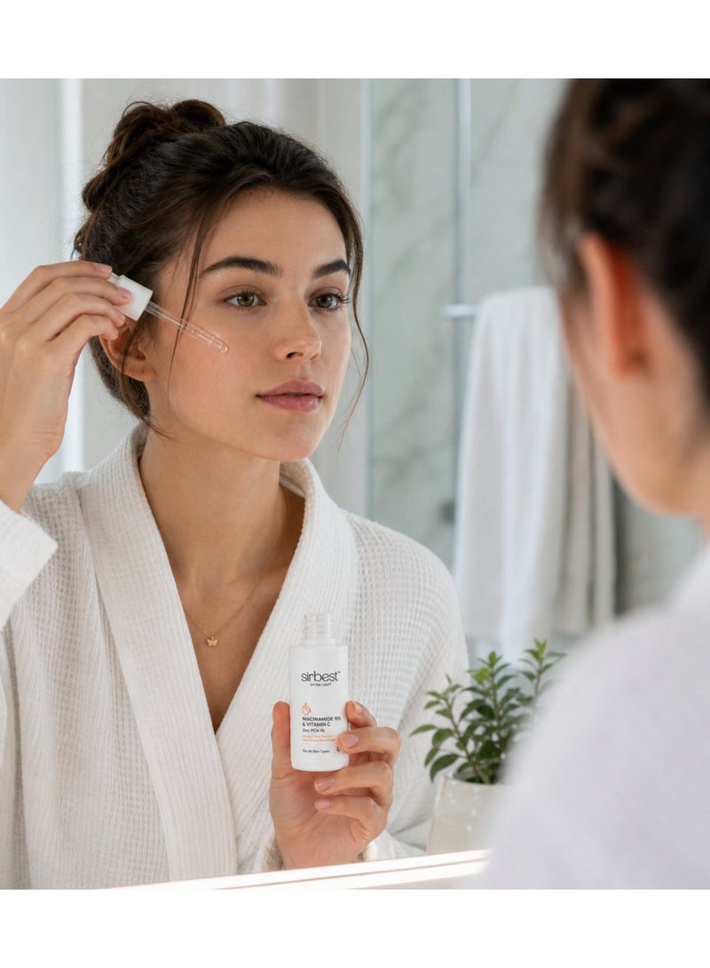 Sirbest Niacinamide Serum B3 10% + Vitamin C & Zinc PCA  30 ml - Image 4