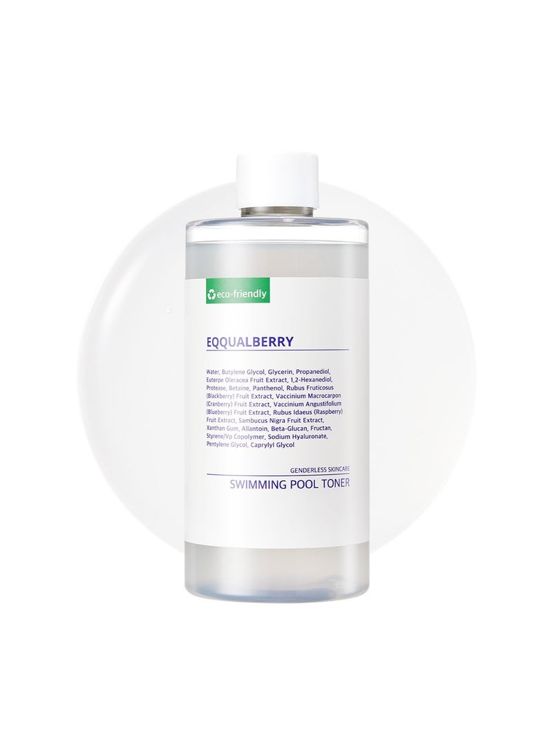 eqqualberry Swimming Pool Toner - Gentle Exfoliating Toner with Natural Enzyme | Boosted Hydration with Hyaluronic Acid | Daily Toner for Sensitive Skin | Korean Skincare, 10.14 Fl. Oz / 300ml - Image 1