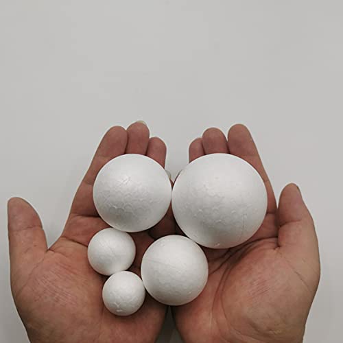 FFchuanhe 50 Pack Craft Foam Balls, 5 Sizes(1-2.4 Inches), White Polystyrene Smooth Round Balls, Foam Balls for Arts and Crafts, Christmas, DIY Craft for Home, Supplies School Craft Project and Holiday Party - Image 4