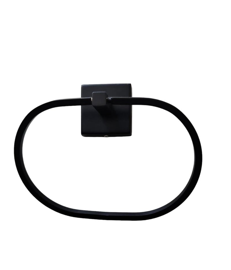 NTCD Towel Ring Oval Black Matt Finish 1  - Image 1